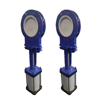 वायवीय एक्ट्यूएटर सिरेमिक चाकू गेट वाल्व